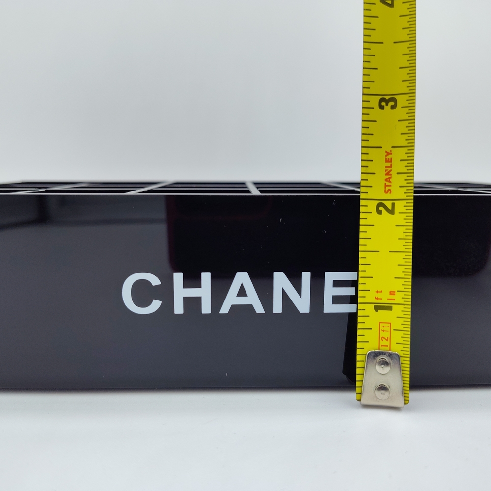 CHANEL Black Acrylic 16-Slot Display Organizer NIB Boutique Beauty Stand - Picture 3 of 3